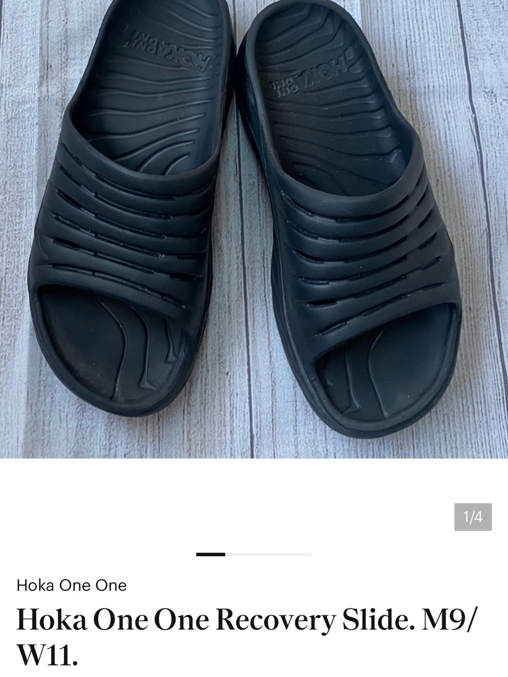 Hoka One One Black Men's/Women's Slip-On Cushioned Sandals - Picture 4 of 4